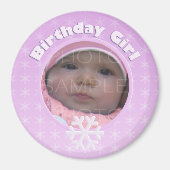 Birthday Girl Foto Winter Onederland Magnet (Vorne)