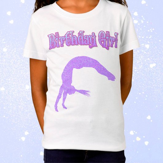 "Birthday Girl" Funkelnd Gymnast T - Shirt
