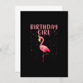 Birthday Girl - Funny Flamingo Lover Princess Birt Einladung (Vorne/Hinten)