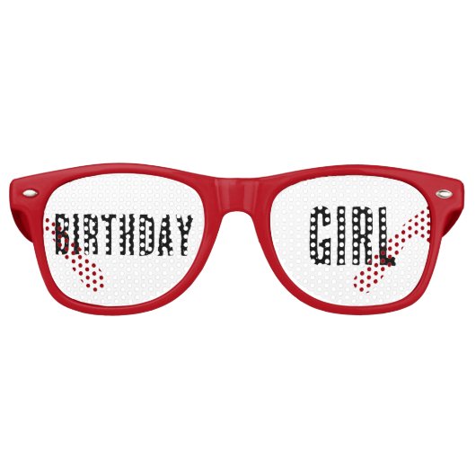 BIRTHDAY GIRL FUNNY PARTY SUNGLASSEN PARTYBRILLE (Vorderseite)