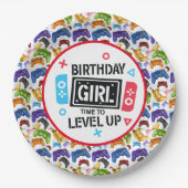 Birthday Girl Gamer Paper Plate Pappteller (Vorderseite)