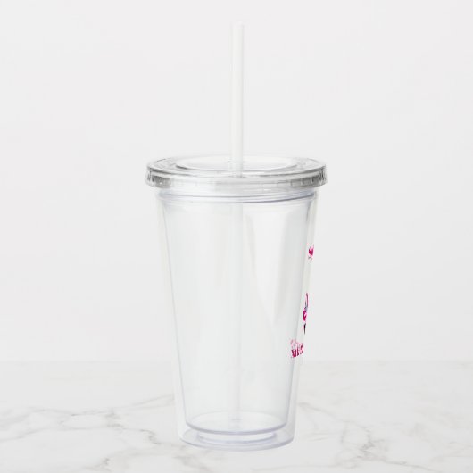 Birthday Girl Gastgeschenk Cool Rosa Lila Einhorn Acryltrinkbecher (Rechts)