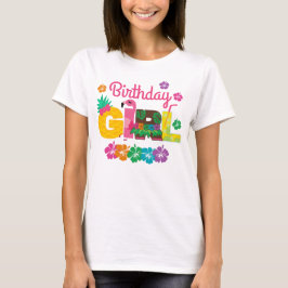Birthday Girl Hawaiian Luau Summer T-Shirt