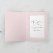 Birthday Girl Holding a Pet Bunny Karte (Innenseite)