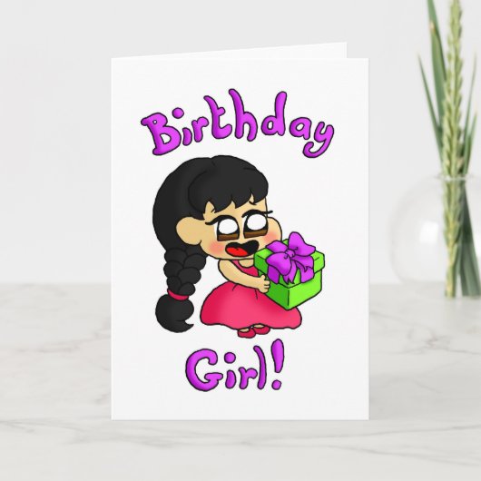 Birthday Girl Karte (Vorderseite)