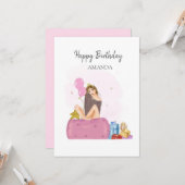 birthday girl karte (Vorderseite/Rückseite Beispiel)