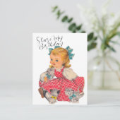 BIRTHDAY GIRL KITTENS | Postkarte (Stehend Vorderseite)