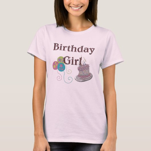 BIRTHDAY GIRL LADIES T - SHIRT (Vorderseite)