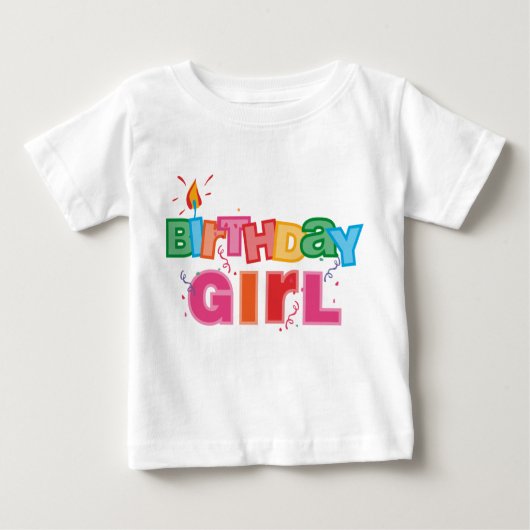 Birthday Girl Letters Baby T-shirt (Vorderseite)