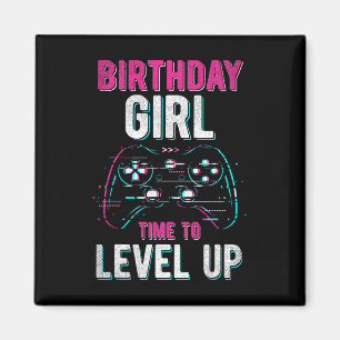 Birthday Girl Level Up Video Game Birthday Party G Magnet