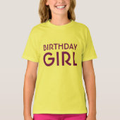 Birthday Girl Lila Letting T-Shirt (Vorderseite)
