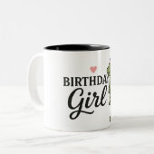Birthday Girl Lizard - Design für Niedliches und l Zweifarbige Tasse (Vorderseite Links)