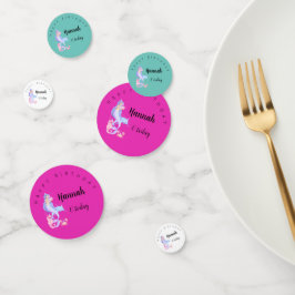 Birthday Girl Mermaid Thema Konfetti