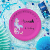 Birthday Girl Mermaid Thema Pappteller (Party)