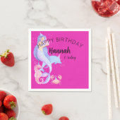 Birthday Girl Mermaid Thema Serviette (Beispiel)
