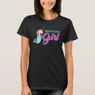 Birthday Girl mermaid unicorn niedliches Party Out T-Shirt