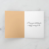 Birthday Girl mit Sonnenblumenglühen Karte (Innenseite)