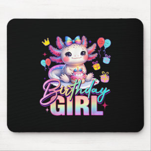Birthday Girl Niedlich Axolotl Geburtstagsparty Ki Mousepad