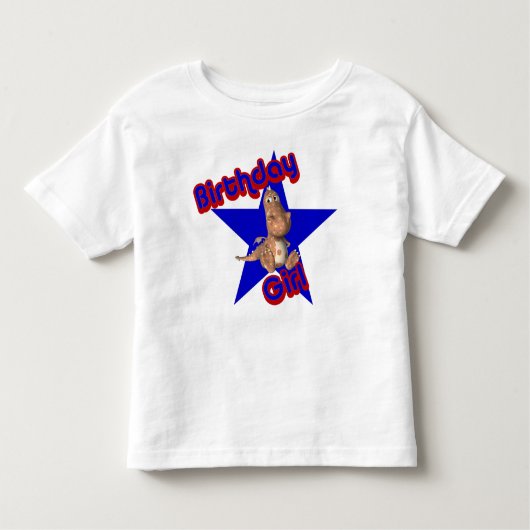 Birthday Girl Niedlich Dinosaur T - Shirt (Vorderseite)