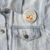 Birthday Girl Niedlich Sleeping Orange Fox Button (Beispiel)