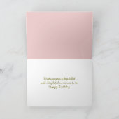 Birthday Girl on Bench mit Drachen Karte (Innenseite)