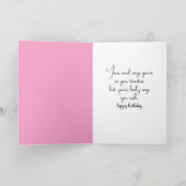 Birthday Girl on City Bench Karte (Innenseite)