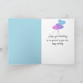 Birthday Girl on Hay Bale Karte (Innenseite)