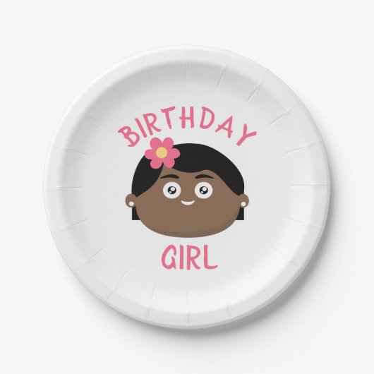 Birthday Girl Pappteller (Vorderseite)