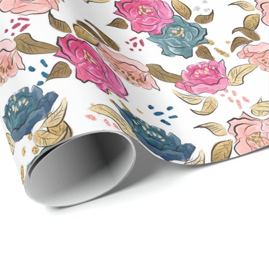 Birthday Girl Pattern Geschenkpapier (Rolleneckpunkt)