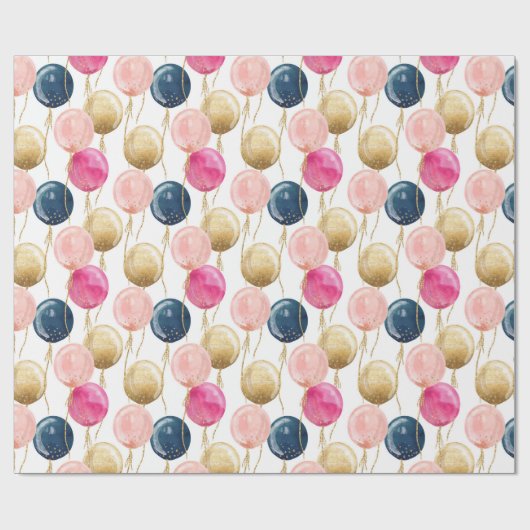 Birthday Girl Pattern Geschenkpapier (Flach)