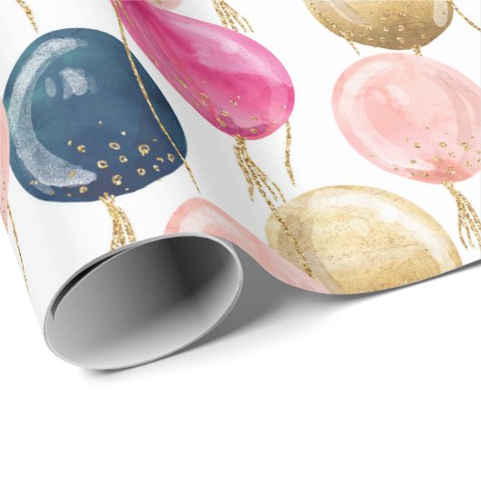 Birthday Girl Pattern Geschenkpapier (Rolleneckpunkt)