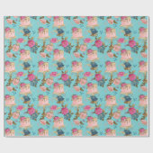 Birthday Girl Pattern Geschenkpapier (Flach)