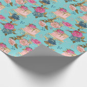 Birthday Girl Pattern Geschenkpapier (Ecke)