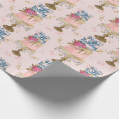 Birthday Girl Pattern Geschenkpapier (Ecke)