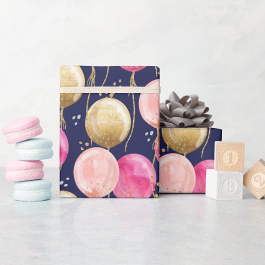 Birthday Girl Pattern Geschenkpapier (Babyparty)