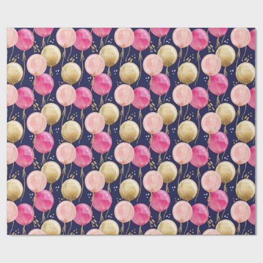 Birthday Girl Pattern Geschenkpapier (Flach)