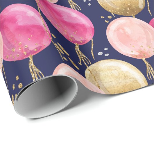 Birthday Girl Pattern Geschenkpapier (Rolleneckpunkt)