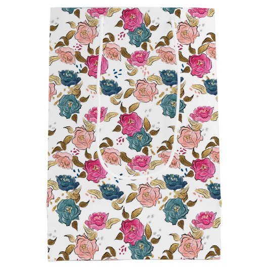 Birthday Girl Pattern Mittlere Geschenktüte (Rückseite)