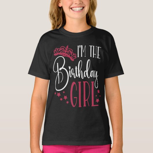 Birthday Girl Personalisiert Birthday Squad Matchi T-Shirt (Vorderseite)
