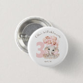Birthday Girl Personalisiert Button (Vorne & Hinten)