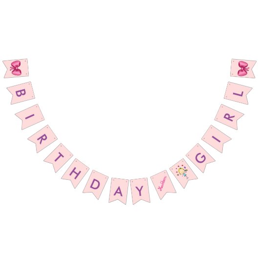 Birthday Girl Personalisiert Wimpelkette (Alle)