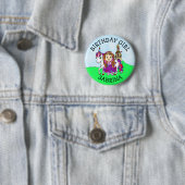 Birthday Girl Personalize Button Princess Unicorn (Beispiel)