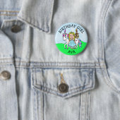 Birthday Girl Personalize Button Princess Unicorn (Beispiel)