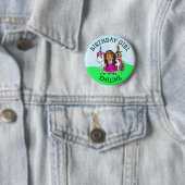 Birthday Girl Personalize Button Princess Unicorn (Beispiel)