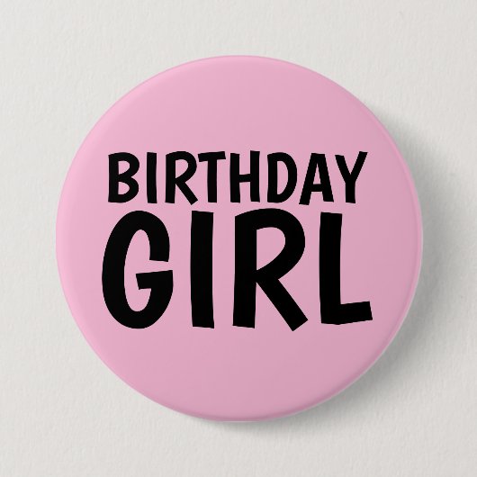 BIRTHDAY GIRL PINK BUTTONS (Vorderseite)