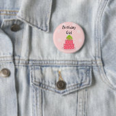 Birthday Girl - Pink Cake Button (Beispiel)