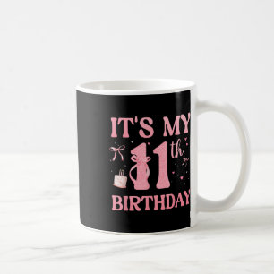 Birthday Girl Pink Coquette Bow 11 Jahre alt Aesth Kaffeetasse