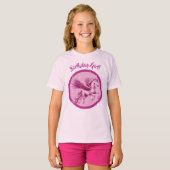 "Birthday Girl!" Pink Pegasus Fantasy Design T-Shirt (Vorne ganz)