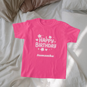 Birthday Girl pink weiß T-Shirt