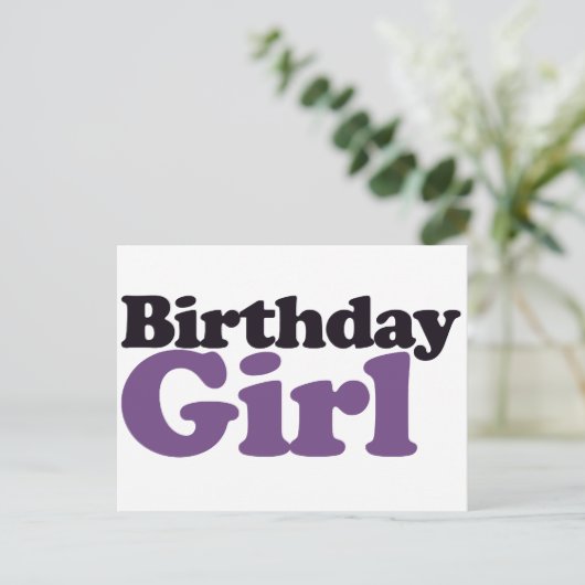 Birthday Girl Postkarte (Stehend Vorderseite)